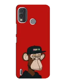 Чохол для Nokia G11 Plus з картинкою «Bored Ape — червоний фон»