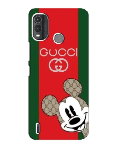 Чехол для Nokia G11 Plus с картинкой «Gucci — полосы и Микки»