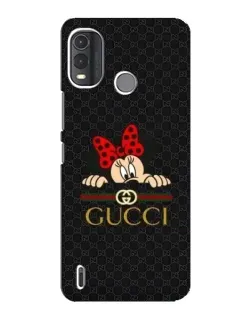 Чехол для Nokia G11 Plus с картинкой «Минни Маус Gucci — черный»