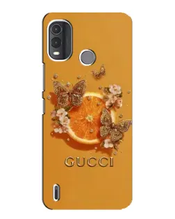 Чехол для Nokia G11 Plus с картинкой «Gucci — золотые бабочки»