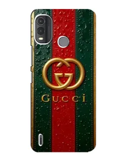 Чехол для Nokia G11 Plus с картинкой «Gucci — фирменная полоса и золото»