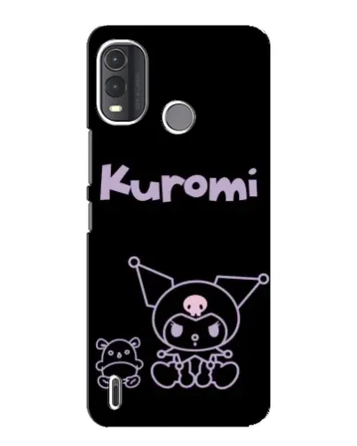 Чехол для Nokia G11 Plus с картинкой «Kuromi — черный минимализм»