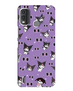 Чехол для Nokia G11 Plus с картинкой «Kuromi — паттерн»