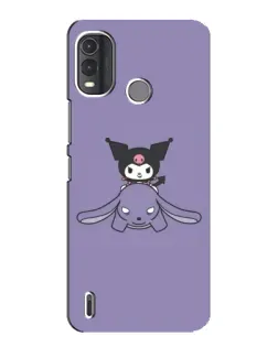 Чехол для Nokia G11 Plus с картинкой «Kuromi на лиловом фоне»