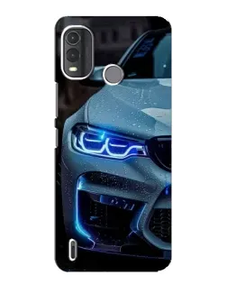 Чехол для Nokia G11 Plus с картинкой «Взгляд BMW с синими фарами»