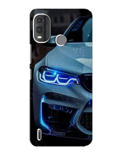 Чехол для Nokia G11 Plus с картинкой «Взгляд BMW с синими фарами» Чехол для Nokia G11 Plus с картинкой «Взгляд BMW с синими фарами»