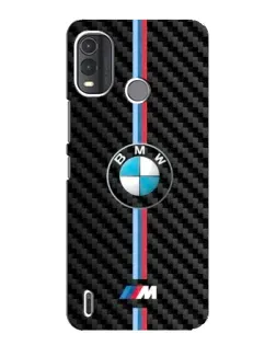 Чехол для Nokia G11 Plus с картинкой «Эмблема BMW и карбон»