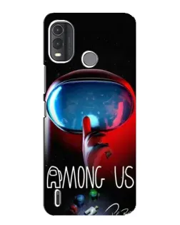 Чохол для Nokia G11 Plus з картинкою «Червоний імпостер — макро»