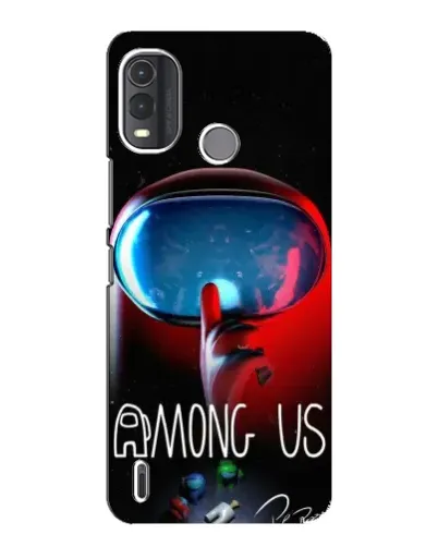 Чехол для Nokia G11 Plus с картинкой «Красный импостер — макро»