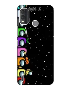 Чехол для Nokia G11 Plus с картинкой «Команда Among Us»
