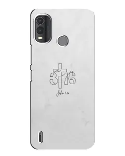 Чехол для Nokia G11 Plus с картинкой «Иоанна 3:16 Крест»