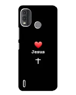 Чехол для Nokia G11 Plus с картинкой «Сердце - Jesus»