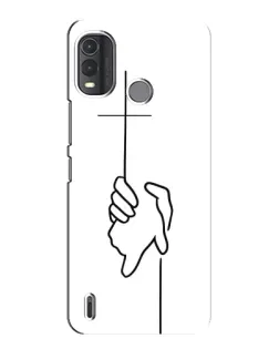 Чехол для Nokia G11 Plus с картинкой «Рука держит»