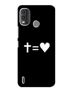 Чехол для Nokia G11 Plus с картинкой «Крест и Сердце»