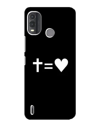 Чехол для Nokia G11 Plus с картинкой «Крест и Сердце»