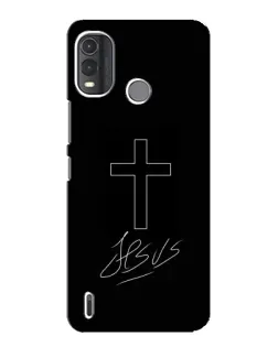 Чехол для Nokia G11 Plus с картинкой «Графический крест Jesus»