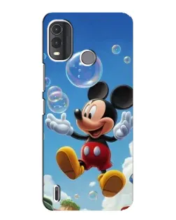 Чехол для Nokia G11 Plus с картинкой «Mickey и мыльные пузыри»