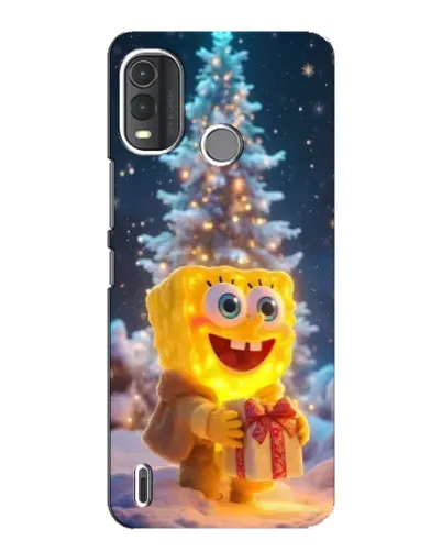 Чехол для Nokia G11 Plus с картинкой «Рождественский Спанч Боб»
