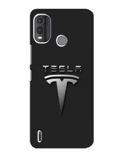 Чехол для Nokia G11 Plus с картинкой «Стальной логотип Tesla»