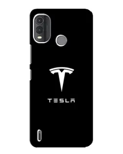 Чехол для Nokia G11 Plus с картинкой «Tesla White Logo»