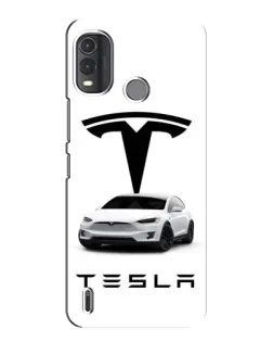 Чехол для Nokia G11 Plus с картинкой «Tesla White Style»