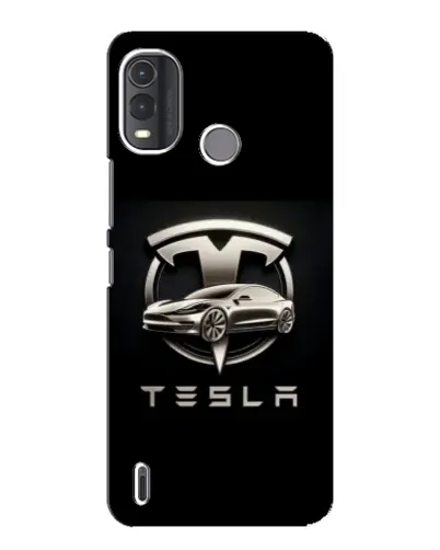 Чехол для Nokia G11 Plus с картинкой «Tesla — серебристое авто» Чехол для Nokia G11 Plus с картинкой «Tesla — серебристое авто»