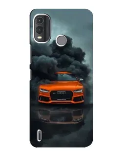 Чехол для Nokia G11 Plus с картинкой «Audi в облаках дыма»