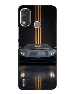 Чехол для Nokia G11 Plus с картинкой «Lamborghini золотые линии»