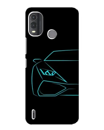 Чехол для Nokia G11 Plus с картинкой «Голубой силуэт Lamborghini» Чехол для Nokia G11 Plus с картинкой «Голубой силуэт Lamborghini»