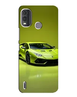 Чехол для Nokia G11 Plus с картинкой «Салатовый Lamborghini Huracan»