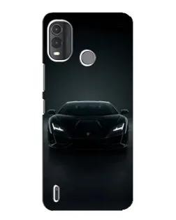 Чехол для Nokia G11 Plus с картинкой «Черный Lamborghini Aventador»