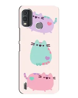 Чехол для Nokia G11 Plus с картинкой «Pusheen трио»