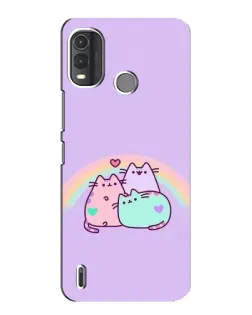 Чехол для Nokia G11 Plus с картинкой «Радужные Пушины»