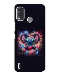 Чехол для Nokia G11 Plus с картинкой «Stitch в цветах»