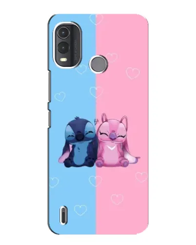 Чехол для Nokia G11 Plus с картинкой «Stitch и Angel Love»