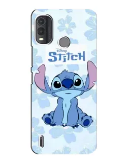 Чехол для Nokia G11 Plus с картинкой «Stitch среди цветов»