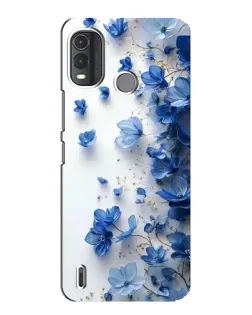Чехол для Nokia G11 Plus с картинкой «Голубой цветочный каскад»