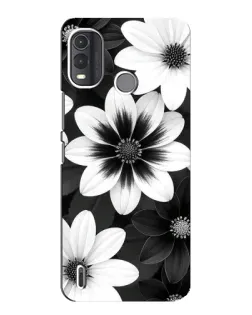 Чехол для Nokia G11 Plus с картинкой «Монохромные астры»