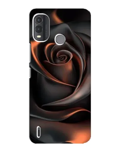 Чехол для Nokia G11 Plus с картинкой «Шелковая черная роза»