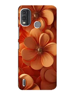 Чехол для Nokia G11 Plus с картинкой «Оранжевый макро цветок»