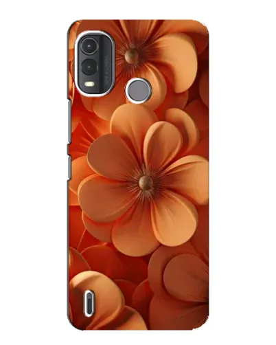 Чехол для Nokia G11 Plus с картинкой «Оранжевый макро цветок»