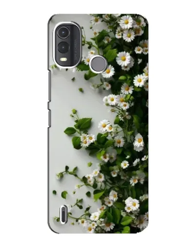 Чехол для Nokia G11 Plus с картинкой «Ветка мелких белых цветов»