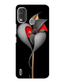 Чехол для Nokia G11 Plus с картинкой «Серебряный фантазийный цветок»
