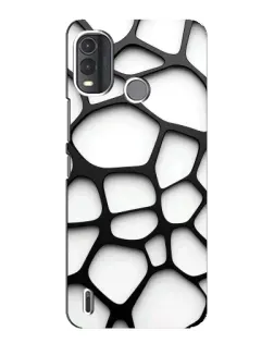 Чехол для Nokia G11 Plus с картинкой «Белая объемная сетка»