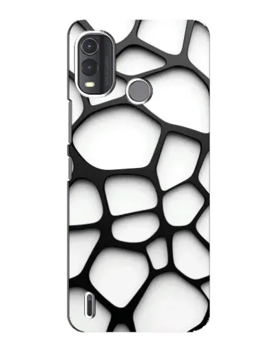 Чехол для Nokia G11 Plus с картинкой «Белая объемная сетка»