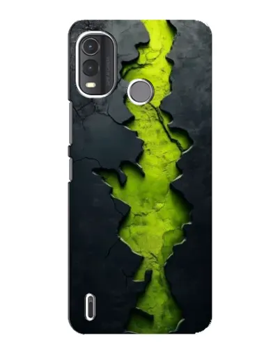 Чехол для Nokia G11 Plus с картинкой «Салатовый разлом скалы»