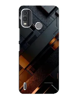 Чехол для Nokia G11 Plus с картинкой «Черные геометрические блоки»