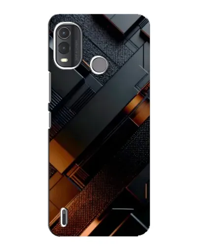 Чехол для Nokia G11 Plus с картинкой «Черные геометрические блоки»
