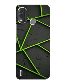 Чехол для Nokia G11 Plus с картинкой «Зеленые геометрические линии»