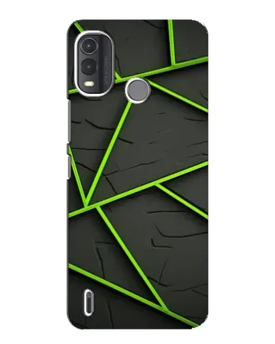 Чехол для Nokia G11 Plus с картинкой «Зеленые геометрические линии»